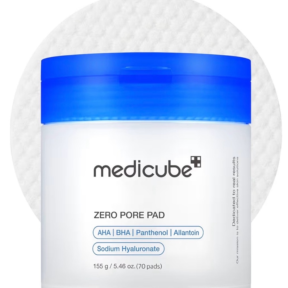 Medicube Zero Pore Pad – Blue Moisturizing Exfoliating Pads 155g/5.46oz 70 pads